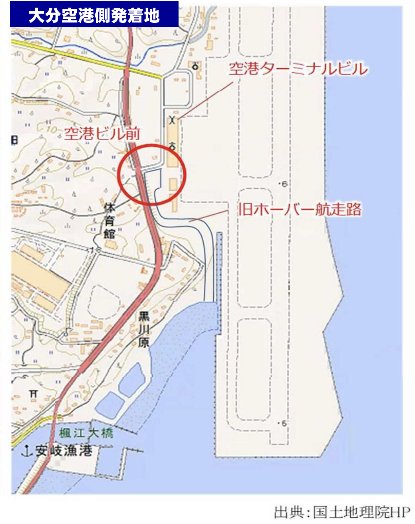 大分空港ホーバークラフトターミナルの地図